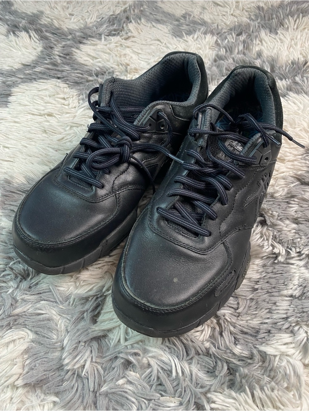 Kuru Kinetic 2 Shoes Men's 11 Wide Smokestack Black Leather Ortho Anti-Slip